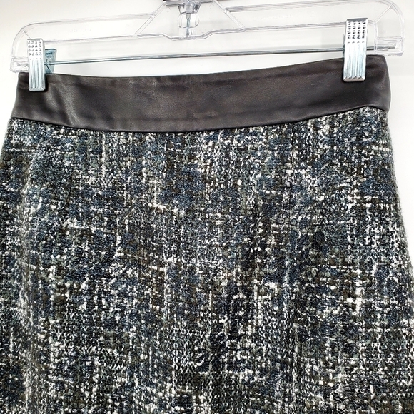 Banana Republic Faux Leather Waist Coated Detail Pencil Skirt - Picture 2 of 10